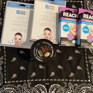 2 retinol facial masks, 2 whitening strips,1 condi